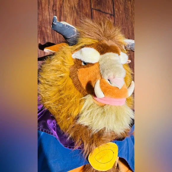 Disney Store 32” Giant Beast Plush Beauty & the Beast Large w/ Tag - Picture 3 of 12